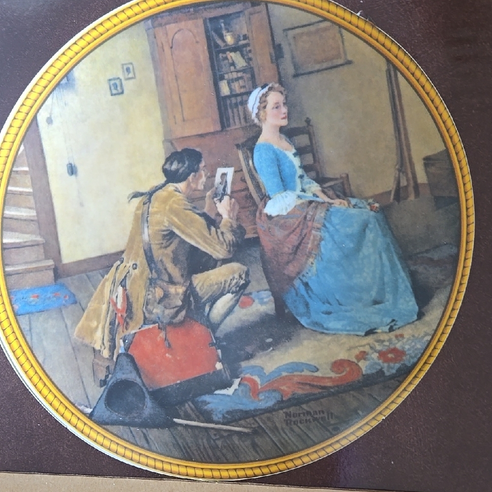 Norman Rockwell Collector's Plate "Portrait For A Bridegroom" COA ORIGINAL BOX